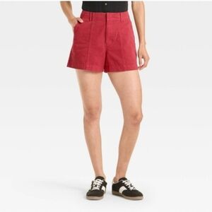Women's High-Rise Trouser Shorts Universal Thread Red
